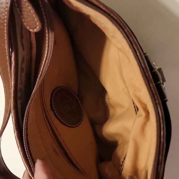 Vintage Etienne Aigner Logo Purse Shoulder Bag 5 Compartment 8x14 - Picture 5 of 9